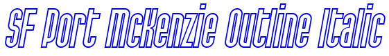 SF Port McKenzie Outline Italic font